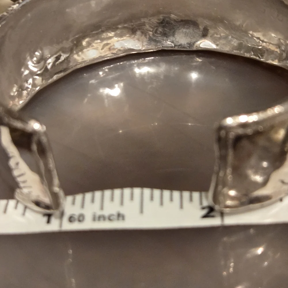 Hammered Sterling Silver Bracelet - Picture 7 of 10